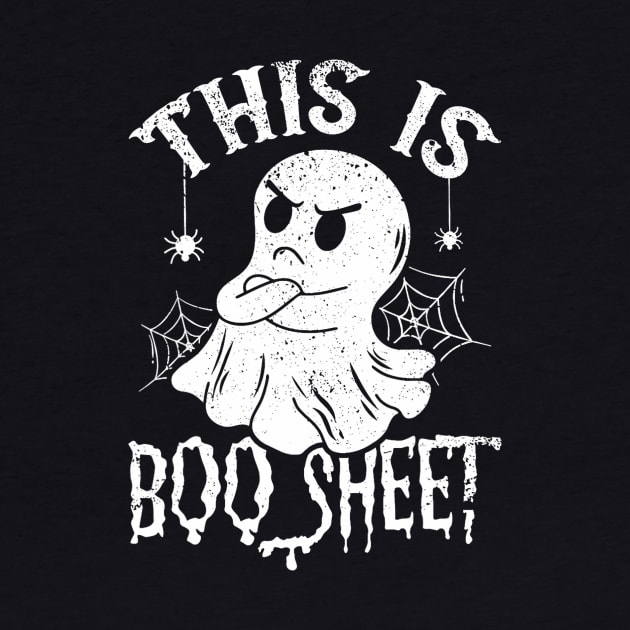 This Is Boo Sheet Spider Decor Ghost Spooky Halloween by everetto